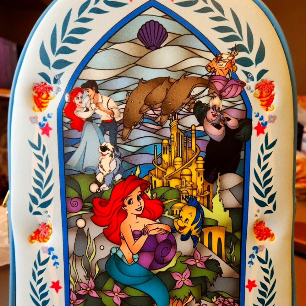 Ariel stained glass loungefly